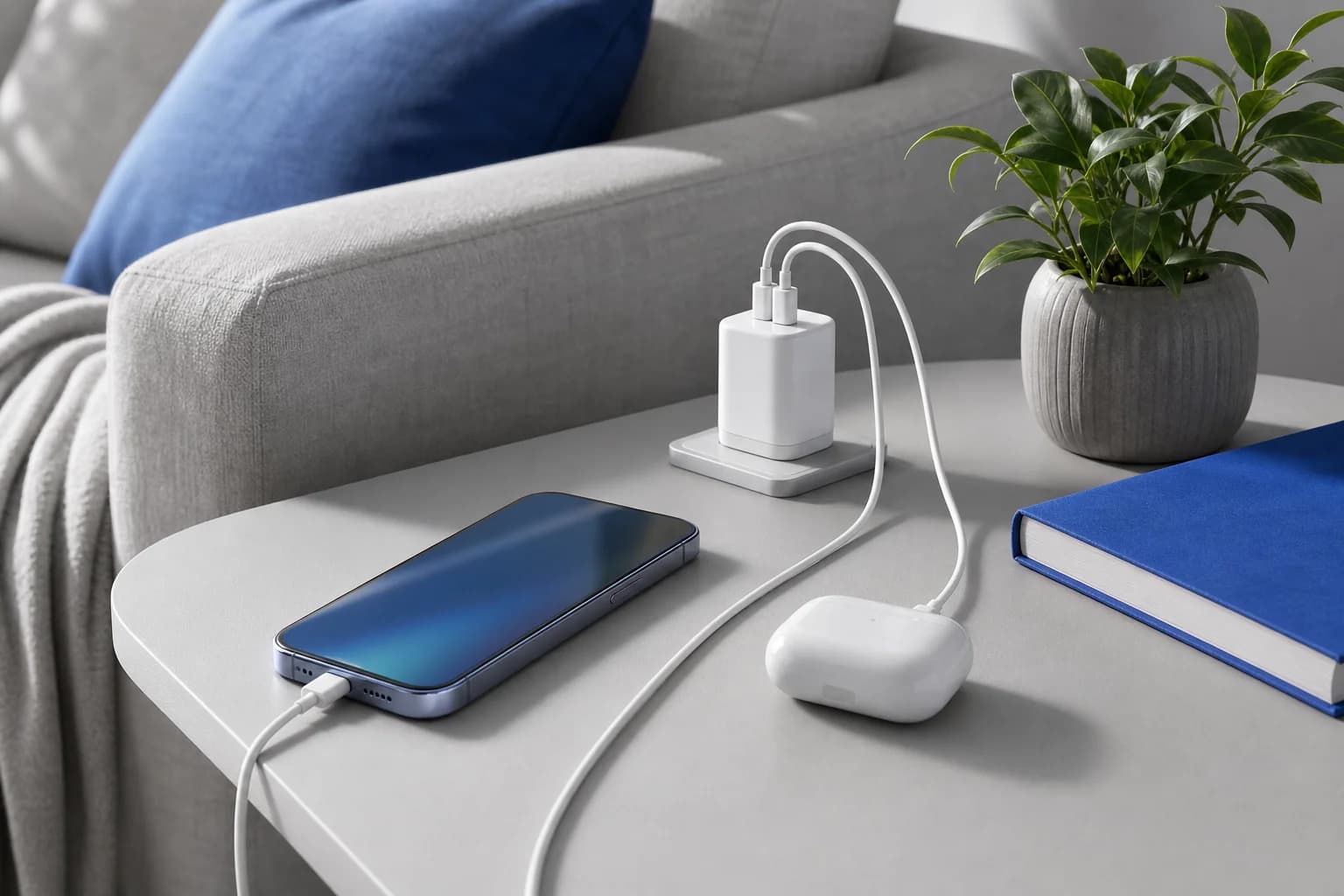 Charger in an everyday device setup